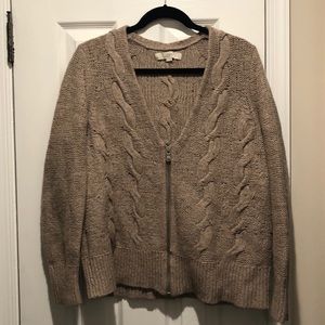 LOFT Zippered Cardigan